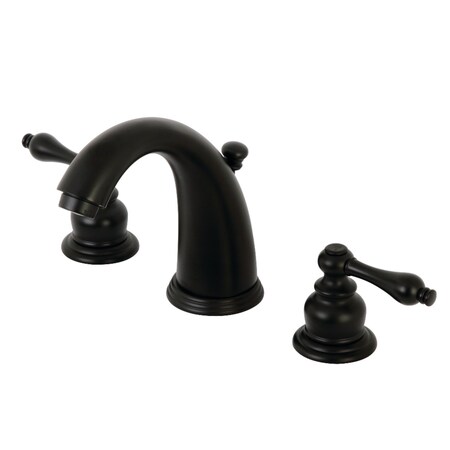 Kingston Brass KB980AL Victorian 2-Handle 8" Widespread Bathroom Faucet, Matte Black KB980AL